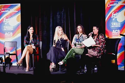 Heather Reilly speaking on Sex, Cannabis and Psychedelics - source photo credit Tampa Bay Times
