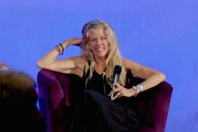 Heather onstage at Cannadelic 2024 - Sex, Science and Psychoactives hosted by event founder Tom Quigley of the Florida Cannabis Coalition.